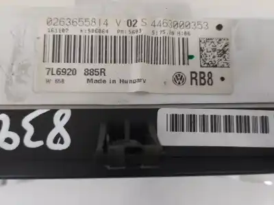 Pièce détachée automobile d'occasion compteur de vitesse tableau de bord pour volkswagen touareg (7l6) 3.0 v6 tdi dpf références oem iam 7l6920885r  0263655814