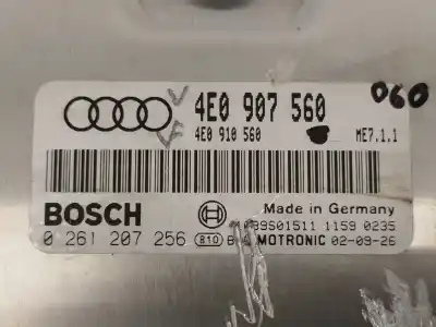 Автозапчастина б/у ебу контролер двигуна для audi a8 (4e2) 4.2 quattro посилання на oem iam 4e0907560 4e0910560 0261207256