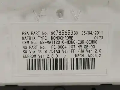 Second-hand car spare part dashboard for citroen c4 lim. business oem iam references 9678565980  