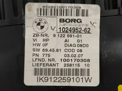 Peça sobressalente para automóvel em segunda mão quadrante por bmw serie 1 berlina (e81/e87) 120d referências oem iam 9122591  1024952