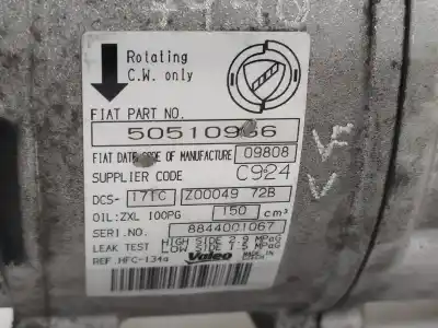 Автозапчастина б/у компресор кондиционера для alfa romeo 159 (140) 1.9 jtd (m) 16v cat посилання на oem iam 50510966  8844001067