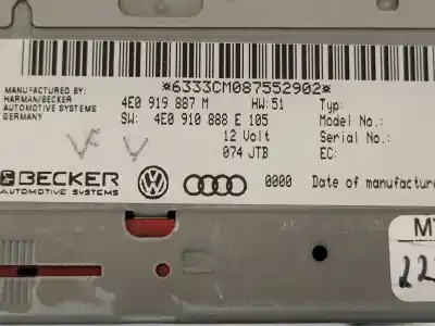 Автозапчасти б/у gps-навигационная система за audi a4 avant (8k5) (2008) básico quattro ссылки oem iam 4e0919887 4e0910888e 4e0919887m