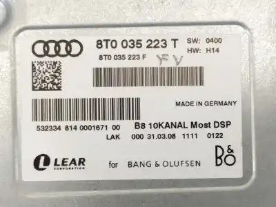 Peça sobressalente para automóvel em segunda mão sistema de áudio / rádio cd por audi a4 avant (8k5) (2008) básico quattro referências oem iam 8t0035223 8t0035223f 8t0035223t