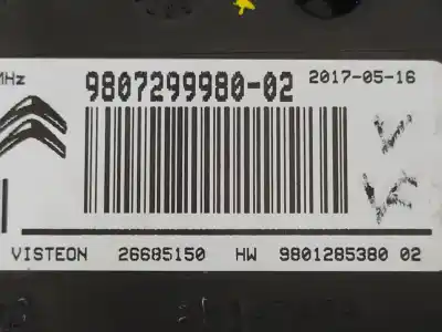 Gebrauchtes Autoersatzteil elektronisches modul zum citroen ds4 desire oem-iam-referenzen 9807299980  