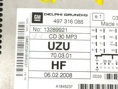Автозапчастина б/у аудіо система / радіо cd для opel corsa d cmon посилання на oem iam 13289921  497316088