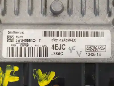 Second-hand car spare part ecu engine control for ford fiesta (cb1) ambiente oem iam references 8v2112a650ec  5ws40584c-t