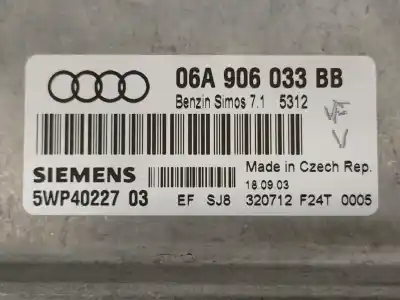 Second-hand car spare part ecu engine control for audi a3 (8p) 1.6 ambiente oem iam references 06a906033bb  5wp40227