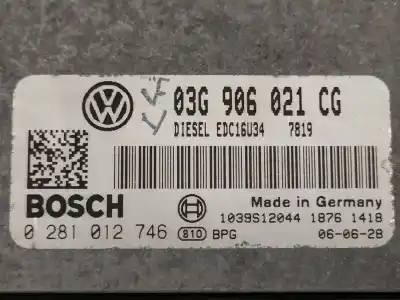 Автозапчасти б/у блок управления двигателем за volkswagen caddy ka/kb (2k) kombi ссылки oem iam 03g906021cg  0281012746