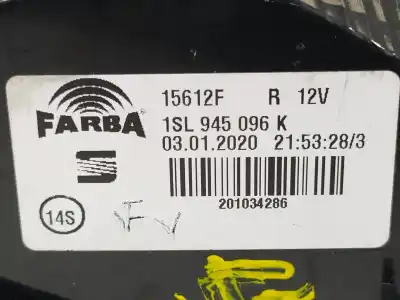 Автозапчасти б/у правый задний фонарь за seat mii (kf1) @mii ссылки oem iam 1sl945096k  15612f