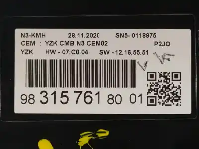 Peça sobressalente para automóvel em segunda mão quadrante por opel corsa f design & tech referências oem iam 9831576180  