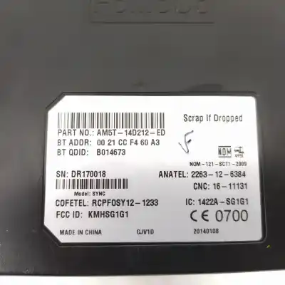 Second-hand car spare part electronic module for ford fiesta (ccn) titanium oem iam references am5t14d212ed  