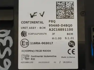 Second-hand car spare part electronic module for kia optima optima (2015 -2020) oem iam references 954a0d4bq0  a2c16891100