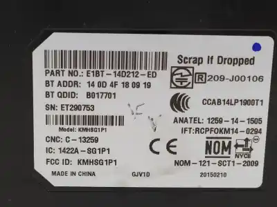 Автозапчасти б/у электронный модуль за ford fiesta (ccn) trend ссылки oem iam e1bt14d212ed  