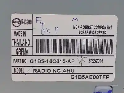 Автозапчастина б/у аудіо система / радіо cd для ford ka+ ultimate посилання на oem iam g1b518c815ae  