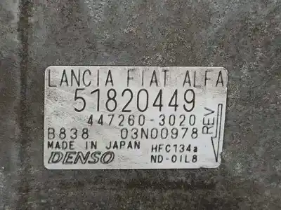 Автозапчасти б/у компрессор кондиционера воздуха за fiat bravo (198) 1.6 16v dynamic multijet (77kw) ссылки oem iam 51820449  4472603020