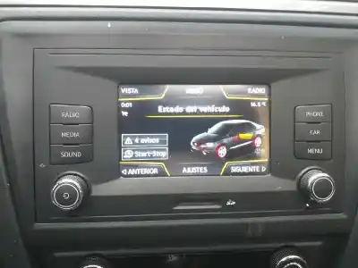 Peça sobressalente para automóvel em segunda mão sistema de áudio / rádio cd por seat toledo 1.2 tsi referências oem iam 5f0035871  