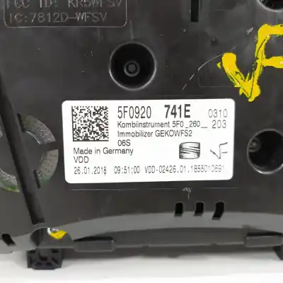 Second-hand car spare part dashboard for seat leon st (5f8) style edition oem iam references 5f0920741e a2c12362200 5f0260203
