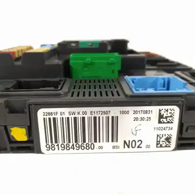 Second-hand car spare part fuse box unit for citroen c-elysée shine oem iam references 9819849680  