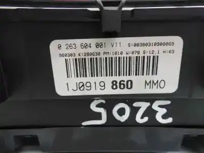 İkinci el araba yedek parçası enstrüman paneli için volkswagen golf iv berlina (1j1) conceptline oem iam referansları 1j0919860  0263604001