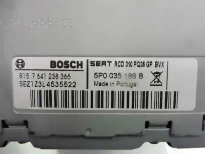 Second-hand car spare part audio system / radio cd for seat leon (1p1) 1.2 reference oem iam references 5p0035186b  