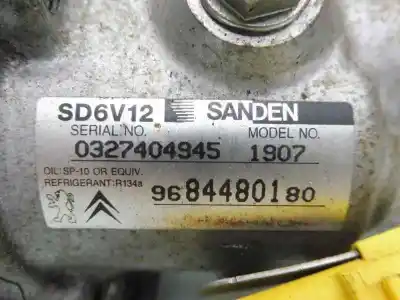 Peça sobressalente para automóvel em segunda mão compressor de ar condicionado a/a a/c por peugeot 206+ básico referências oem iam 9684480180  