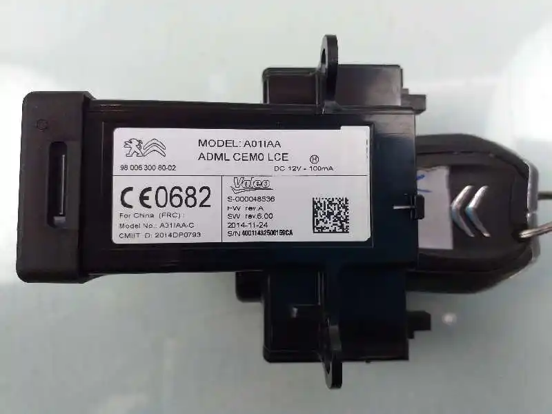 Interruptor de encendido y llave Citroen C4 Grand Picasso 1.6 diésel 2015  9800630080