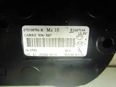 Second-hand car spare part climate control for renault captur zen oem iam references 275108796r  