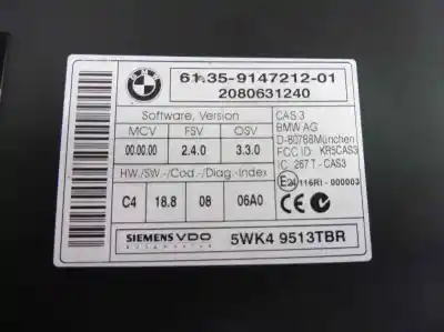 Second-hand car spare part electronic module for bmw serie 1 coupe (e82) 123d oem iam references 6135914721201  2080631240