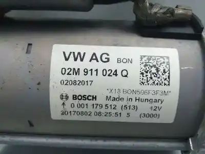 Peça sobressalente para automóvel em segunda mão motor de arranque por skoda spaceback (5h) like referências oem iam 02m911024q  0001179512 Peça sobressalente para automóvel em segunda mão motor de arranque por skoda spaceback (5h) like referências oem iam 02m911024q  0001179512