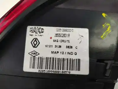 Pezzo di ricambio per auto di seconda mano luci posteriori destra per renault clio iv dynamique riferimenti oem iam 265502631r  