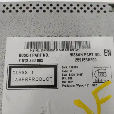 Автозапчасти б/у gps-навигационная система за nissan qashqai (j10) tekna premium ссылки oem iam 25915bh20c  7612830092