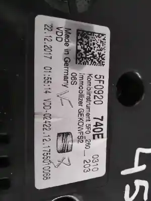 Автозапчасти б/у приборная доска за seat leon (5f1) fr ссылки oem iam 5f0920740e  