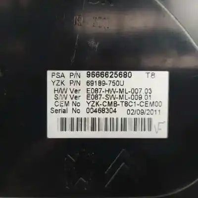 Peça sobressalente para automóvel em segunda mão quadrante por peugeot 3008 access referências oem iam 9666625680  