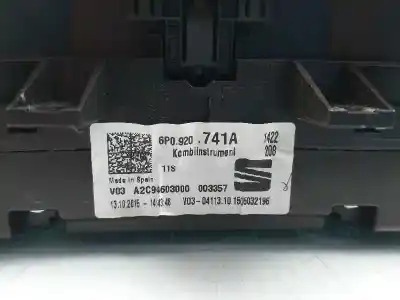 Second-hand car spare part dashboard for seat ibiza (6p1) style connect oem iam references 6p0920741a  