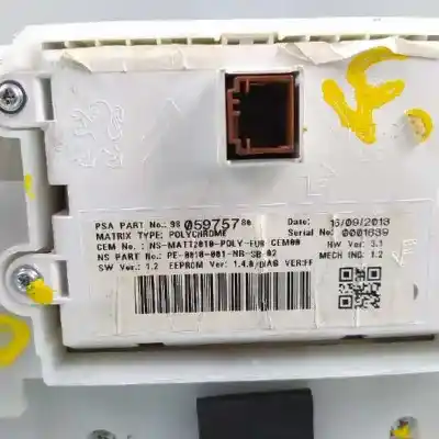 Peça sobressalente para automóvel em segunda mão quadrante por peugeot 208 allure referências oem iam 9806060380  9805975780