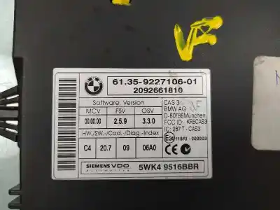 Second-hand car spare part electronic module for bmw serie x6 (e71) 3.0 3.5d oem iam references 6135922710601 5wk49516bbr 2092661810