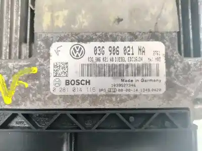 Second-hand car spare part ecu engine control for volkswagen jetta (1k2) highline oem iam references 03g906021na  0281014116