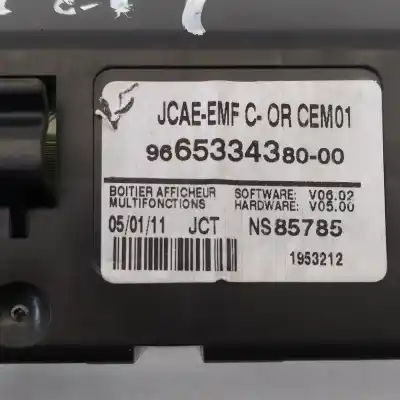 Second-hand car spare part multifunction display for citroen c4 lim. business oem iam references 9665334380  