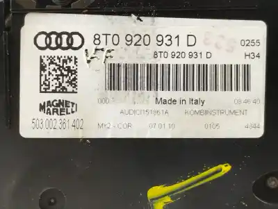 Second-hand car spare part dashboard for audi a5 cabriolet (8f7) 3.0 tdi quattro oem iam references 8t0920931d  