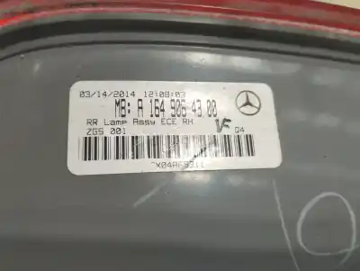 Second-hand car spare part right tailgate light for mercedes-benz clase m 3.0 cdi oem iam references a1649064300  