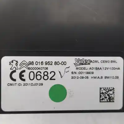 Second-hand car spare part electronic module for citroen ds5 style oem iam references 9801695280  
