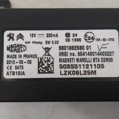 Second-hand car spare part electronic module for citroen ds5 style oem iam references 9801862580  503551121105