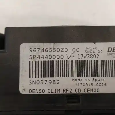 Peça sobressalente para automóvel em segunda mão comando de sofagem (chauffage / ar condicionado) por citroen c-elysée shine referências oem iam 96746550zd  