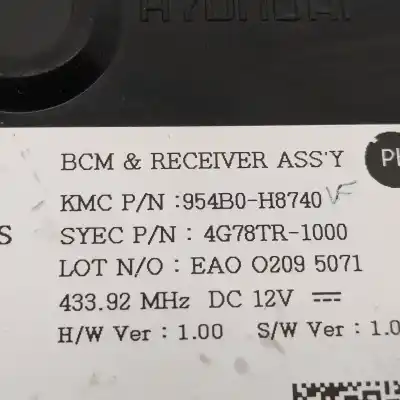 Second-hand car spare part electronic module for kia stonic (ybcuv) drive oem iam references 954b0h8740  4g78tr1000