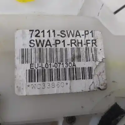 Автозапчасти б/у замок передней правой двери за honda cr-v (re) elegance ссылки oem iam 72111swap1  
