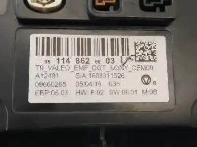 Second-hand car spare part multifunction display for peugeot 308 active oem iam references 9811486280  