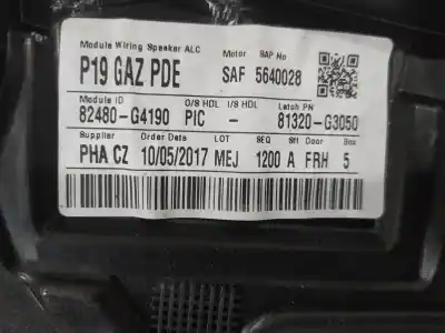 Автозапчасти б/у регулятор стекла переднего правого за hyundai i30 (pd) 1.6 crdi cat ссылки oem iam 82480g4190 82460g4010 81320g3050