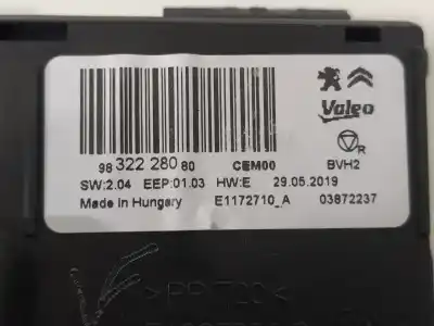 Second-hand car spare part electronic module for peugeot 308 allure oem iam references 9832228080  