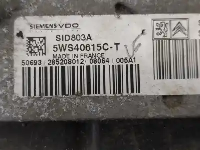 Second-hand car spare part ecu engine control for citroen jumpy hdi 120 27 l1h1 furg. oem iam references 9661642180 5ws40615c 9665100380