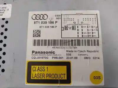 Автозапчастина б/у аудіо система / радіо cd для audi q5 (8r) 2.0 tfsi (155kw) посилання на oem iam 8t1035186p  
